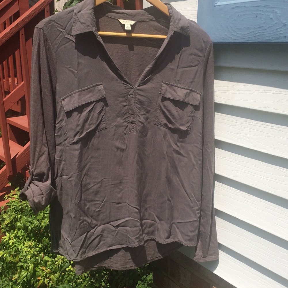 Sonoma grey long sleeve top